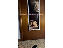 Babysitter Riding Jock in Mirror Creampie SLOW MOTION MOVIE