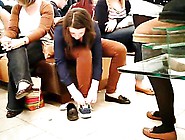 close up leggings ass shoe shop